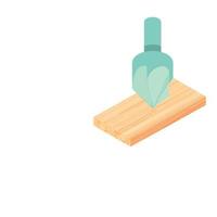 Countersink drill icon, isometric style vector