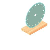 Cutting wheel icon, isometric style vector