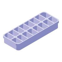 Ice cube container icon, isometric style vector