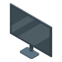 icono de monitor de pantalla multimedia, estilo isométrico vector