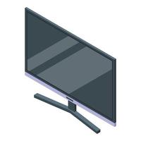 Multimedia monitor icon, isometric style vector