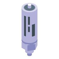 Circuit capacitor icon, isometric style vector