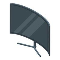 Curved monitor icon, isometric style vector