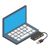 Electronic device icon, isometric style vector