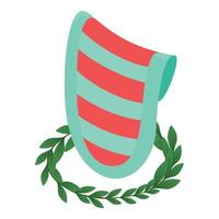 Heraldic element icon, isometric style vector