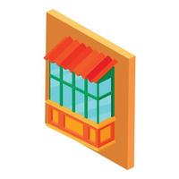 Soviet balcony icon, isometric style vector