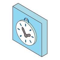 Old clock icon, isometric style vector