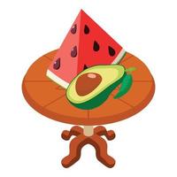 Fresh food icon, isometric style vector