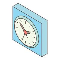 icono de reloj de oficina, estilo isométrico vector