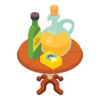 Homemade dressing icon, isometric style vector