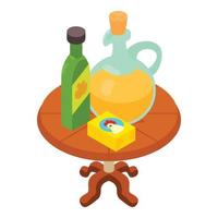 Homemade dressing icon, isometric style vector