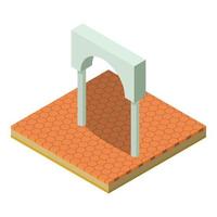 High arch icon, isometric style vector