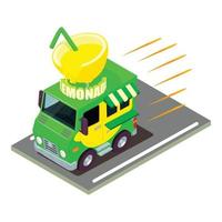 Lemonade delivery icon, isometric style vector