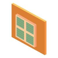 icono de ventana cuadrada, estilo isométrico vector