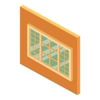 Closed window icon, isometric style vector