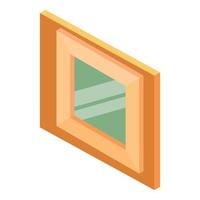 icono de ventana pequeña, estilo isométrico vector