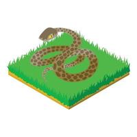 icono de anaconda, estilo isométrico vector