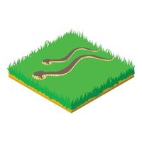 Common viper icon, isometric style vector