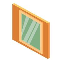 Clean window icon, isometric style vector