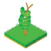 Tree boa icon, isometric style vector