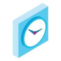 Designer clock icon, isometric style vector