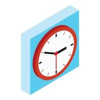 icono de reloj marrón, estilo isométrico vector