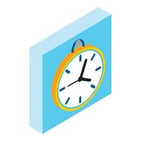 Old clock icon, isometric style vector