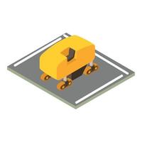 Resurfacing machine icon, isometric style vector