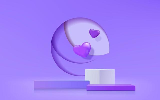 Minimal background mock-up with a podium for product display. 3d rendering.