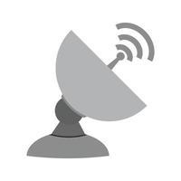 Dish Flat Greyscale Icon vector