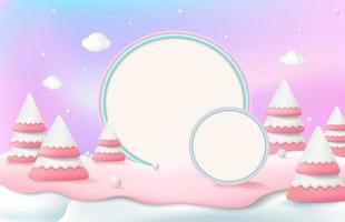 Display background for product presentation, Christmas tree, and promotion display. vector