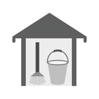 Store Room Flat Greyscale Icon vector