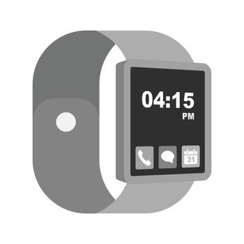 Right Side View Flat Greyscale Icon vector