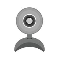 Video Communication Flat Greyscale Icon vector