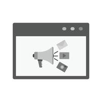 Website Promotion Flat Greyscale Icon vector