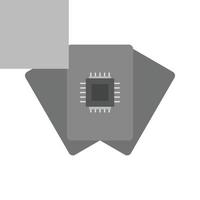 Data Interpretation Flat Greyscale Icon vector