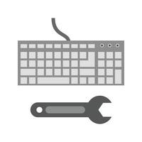 Code Engineering Flat Greyscale Icon vector