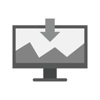 Data Mining Flat Greyscale Icon vector