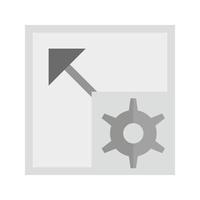 Scalable System Flat Greyscale Icon vector