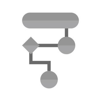 algoritmo de diseño plano icono en escala de grises vector