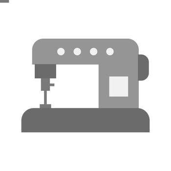 icono de máquina automática en escala de grises plana vector