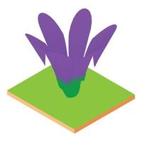 Spring flower icon, isometric style vector