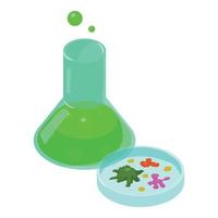 Microbiological analysis icon, isometric style