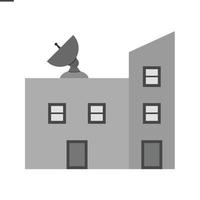 News Station I Flat Greyscale Icon vector