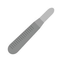 Scalpel Handle Flat Greyscale Icon vector