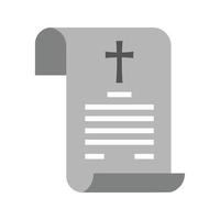 Death Certificate Flat Greyscale Icon vector