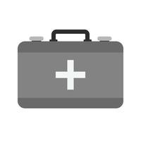 First Aid Flat Greyscale Icon vector
