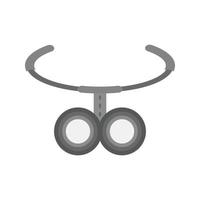 Headlamp Flat Greyscale Icon vector