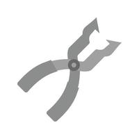 Pliers Flat Greyscale Icon vector