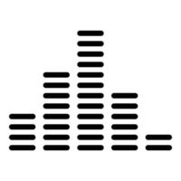 Equalizer columns icon, outline style vector